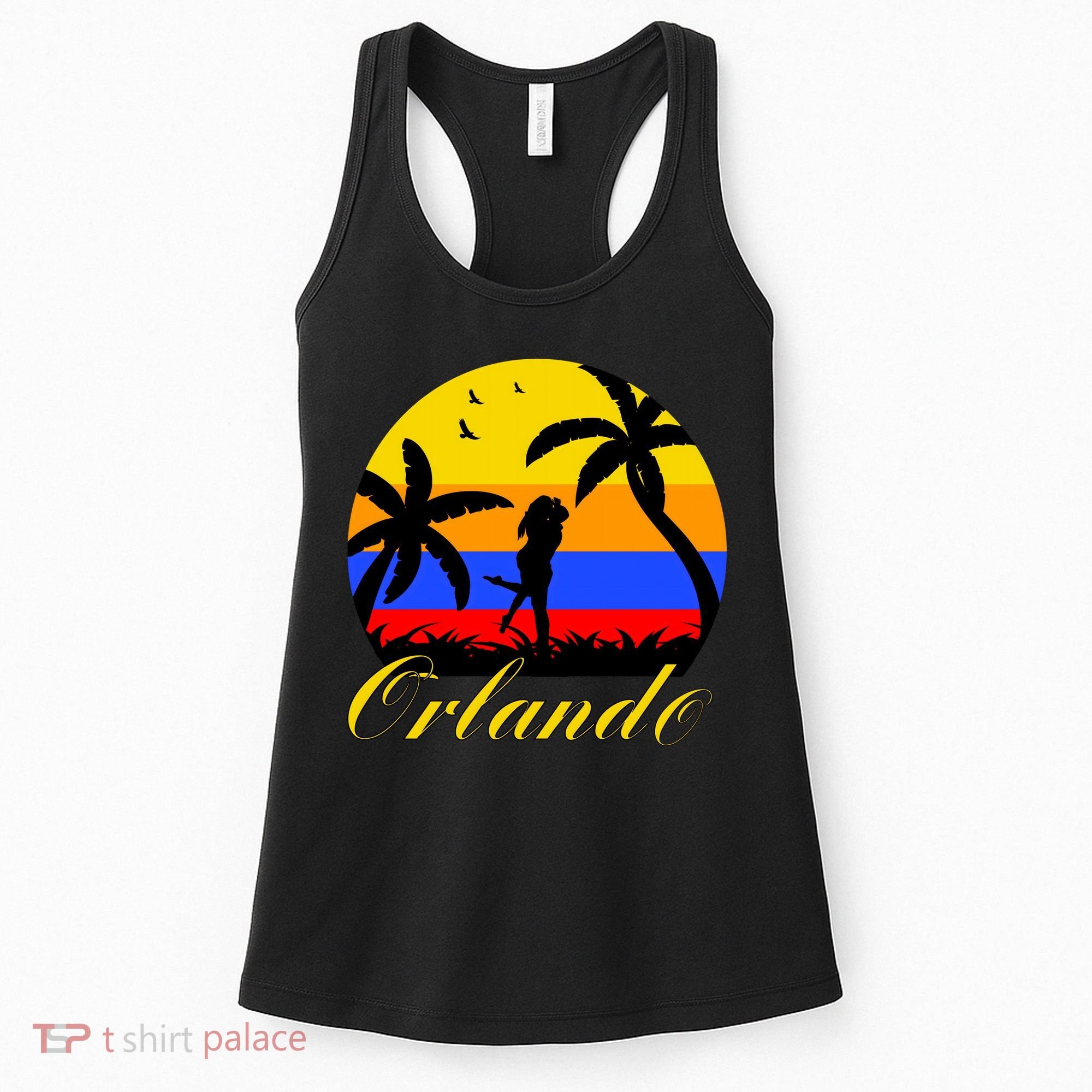 Retro Romantic Orlando Sunset Women's Tank Top