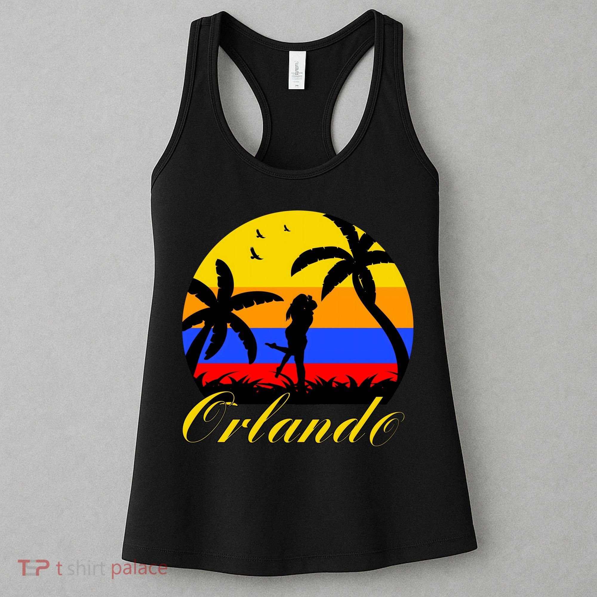 Retro Romantic Orlando Sunset Women's Tank Top