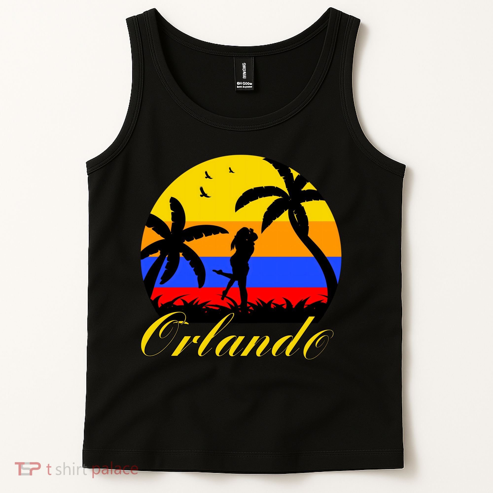Retro Romantic Orlando Sunset Tank Top