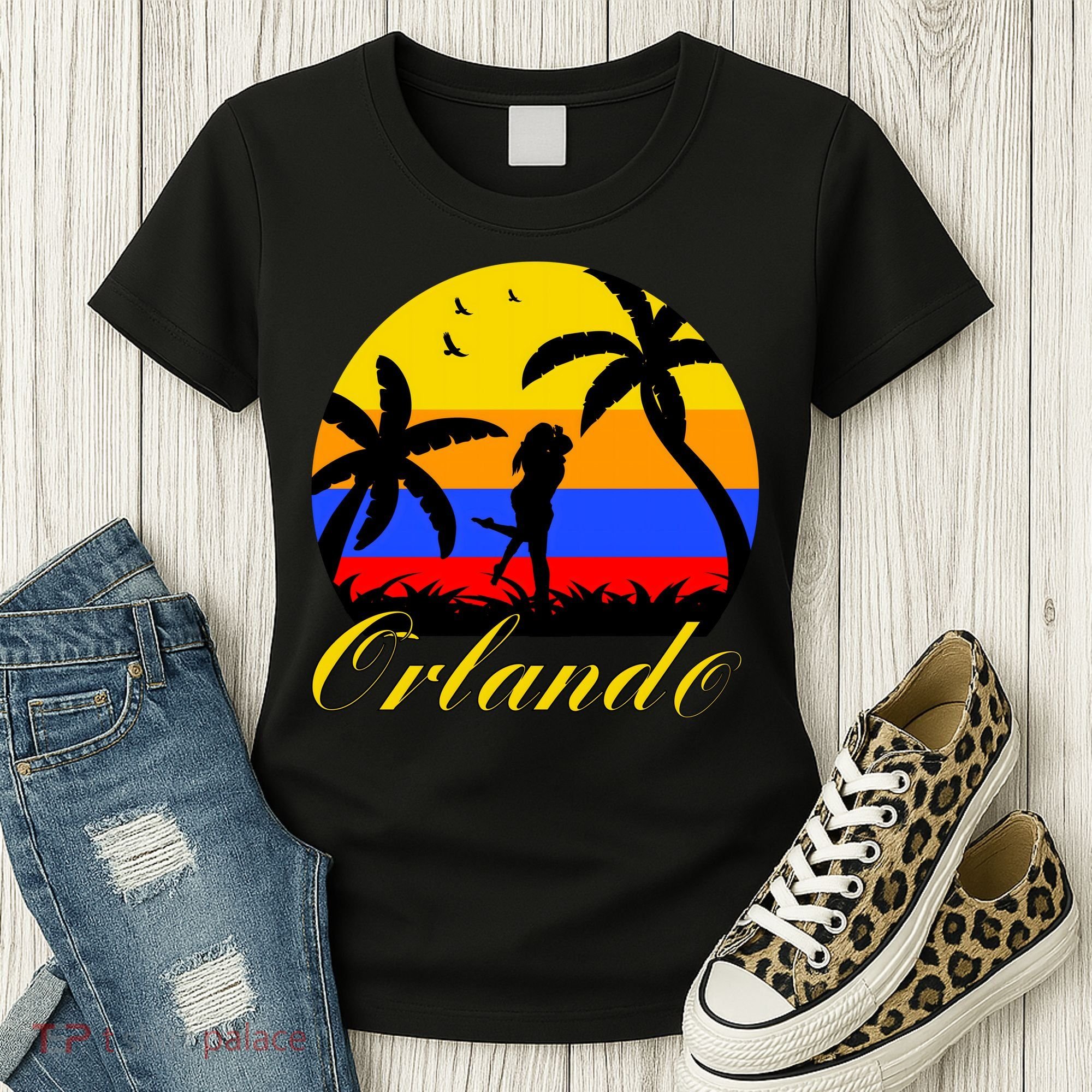 Retro Romantic Orlando Sunset Women's T-Shirt