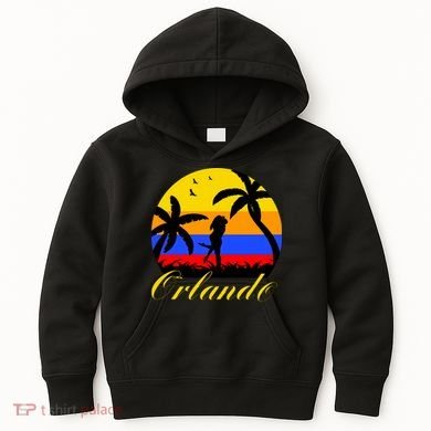 Retro Romantic Orlando Sunset Kids Hoodie