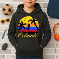 Retro Romantic Orlando Sunset Kids Hoodie thumb 2