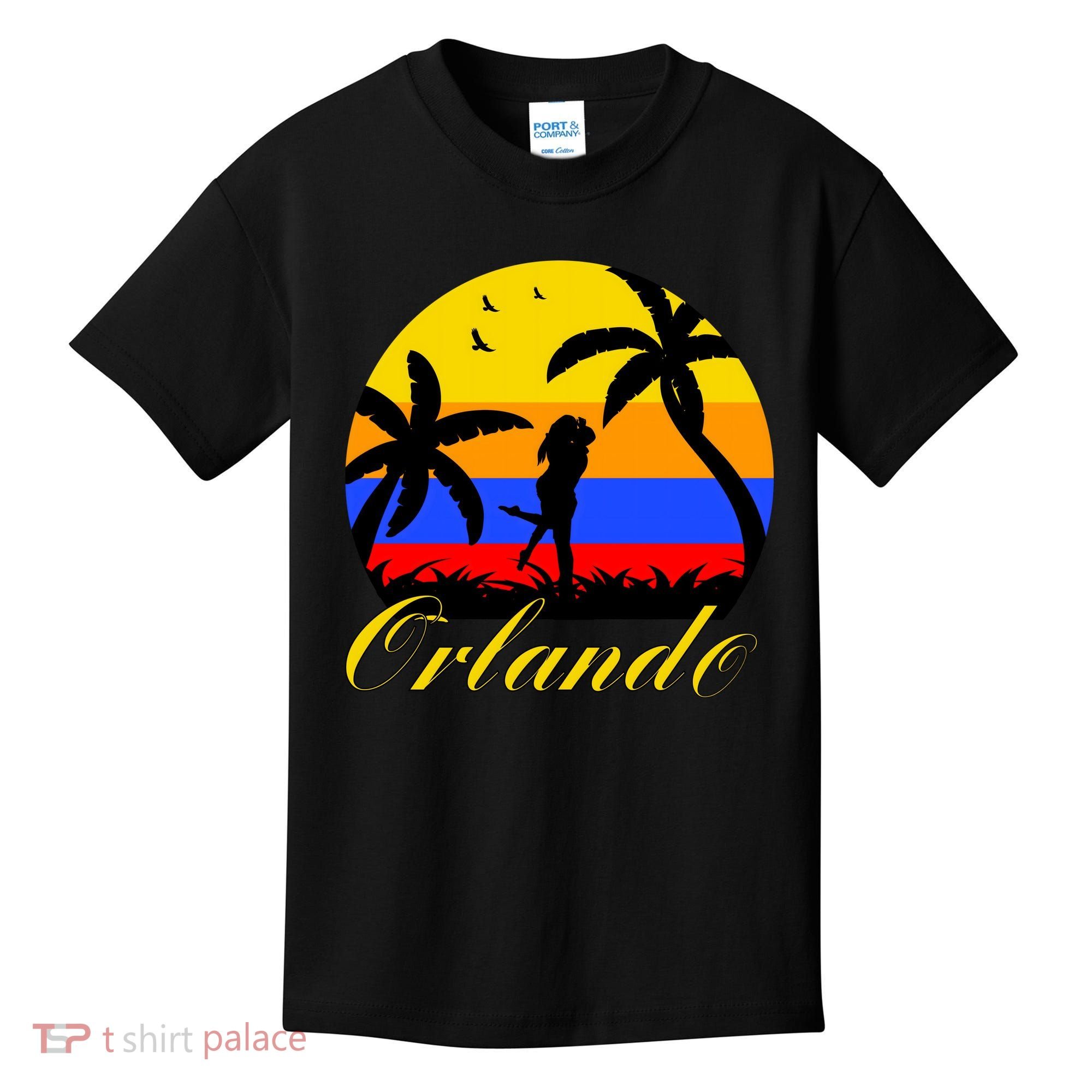 Retro Romantic Orlando Sunset Kids T-Shirt