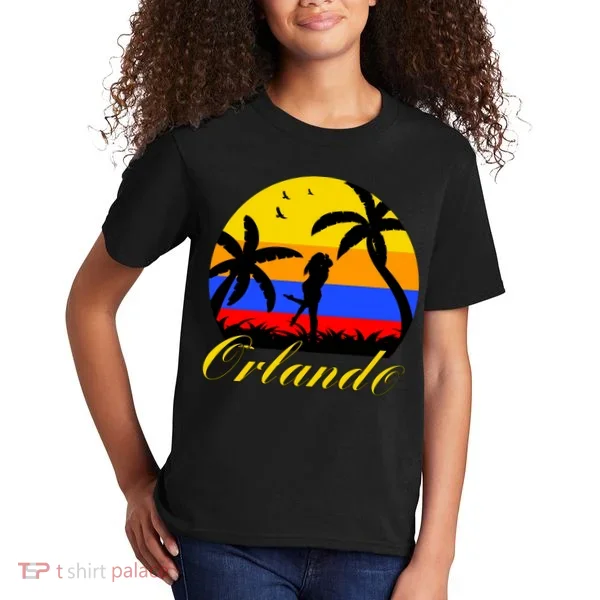 Retro Romantic Orlando Sunset Kids T-Shirt