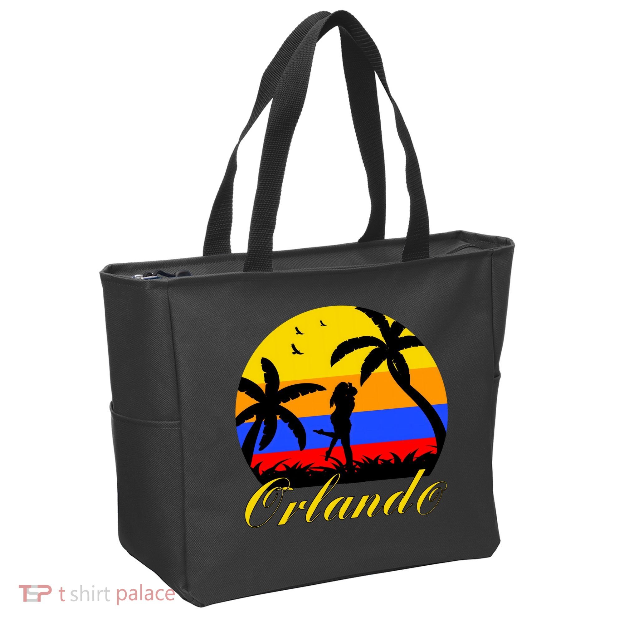 Retro Romantic Orlando Sunset Tote Bag