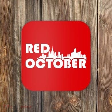 Retro Red October Philly_Philadelphia Vintage Coaster