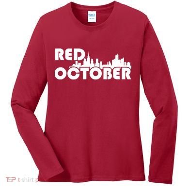 Retro Red October Philly_Philadelphia Vintage Women's Long Sleeve Shirt
