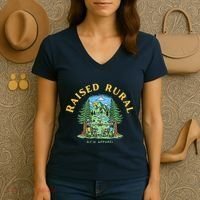 Raised Rural Outdoorsy Women's V-Neck T-Shirt thumb 3