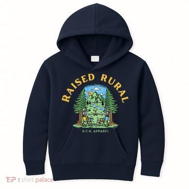 Raised Rural Outdoorsy Kids Hoodie