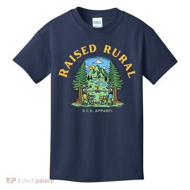 Raised Rural Outdoorsy Kids T-Shirt