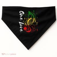 Reggae Rastafari One Pride Love USA-Made Doggie Bandana thumb 0