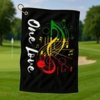 Reggae Rastafari One Pride Love Golf Towel thumb 1