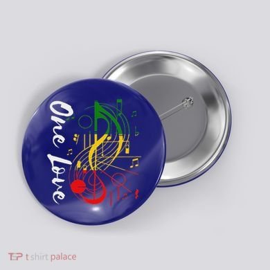 Reggae Rastafari One Pride Love Button