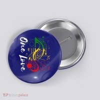 Reggae Rastafari One Pride Love Button thumb 0