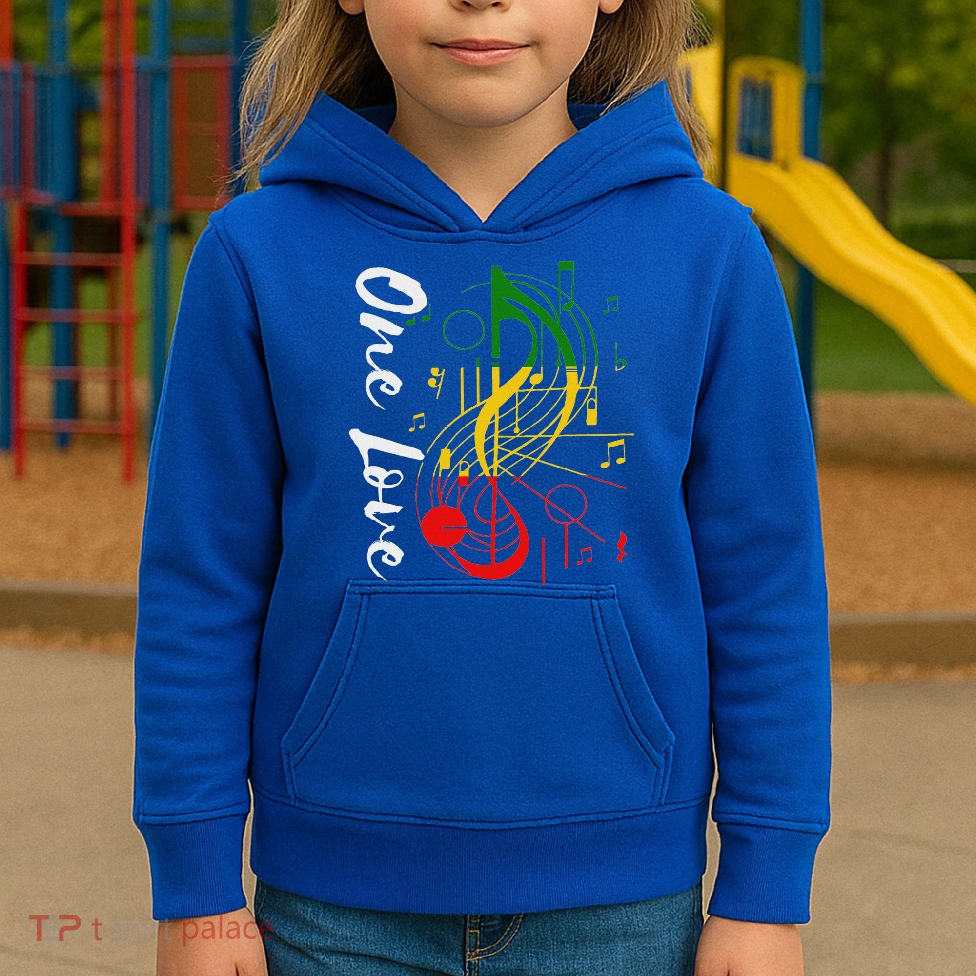 Reggae Rastafari One Pride Love Kids Hoodie