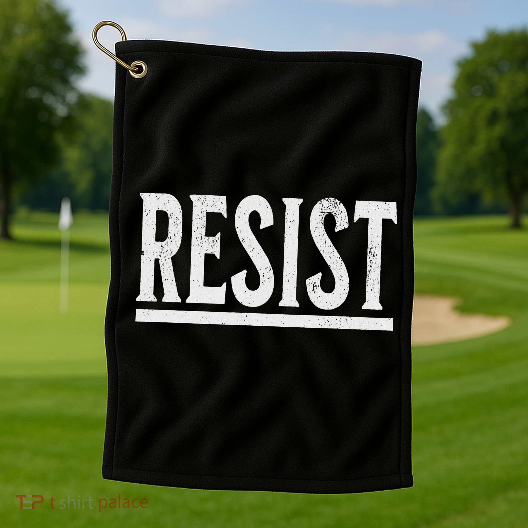 Resist Rebel Political Protest Anti Trump Golf Towel