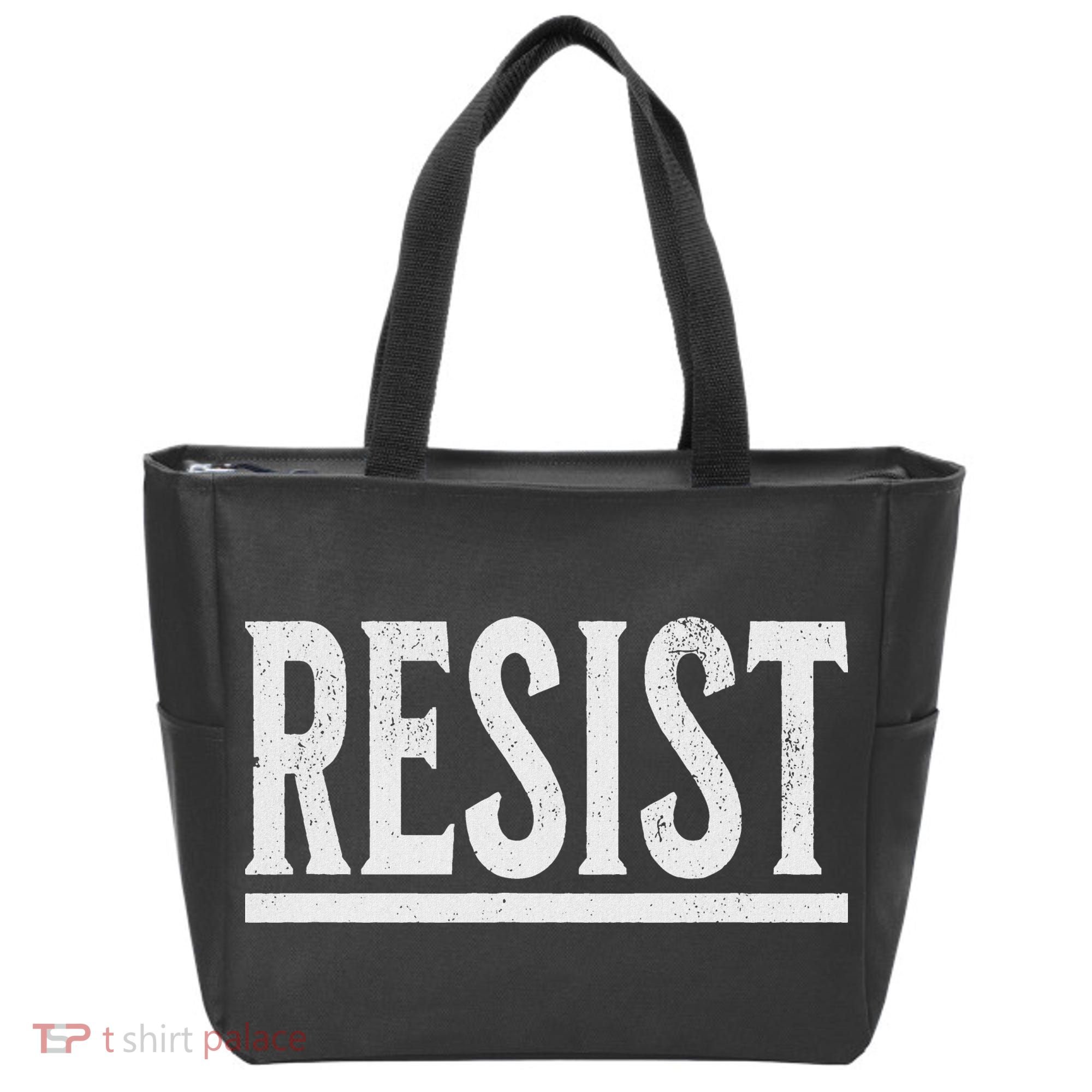 Resist Rebel Political Protest Anti Trump Tote Bag
