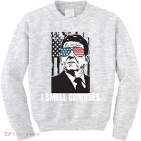 Ronald Reagan President I Smell Commies, Political Humor Kids Sweatshirt thumb 0