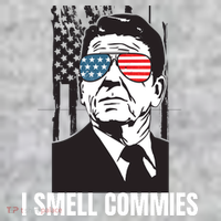 Ronald Reagan President I Smell Commies, Political Humor Kids T-Shirt thumb 2