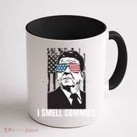 Ronald Reagan President I Smell Commies, Political Humor Coffee Mug thumb 1