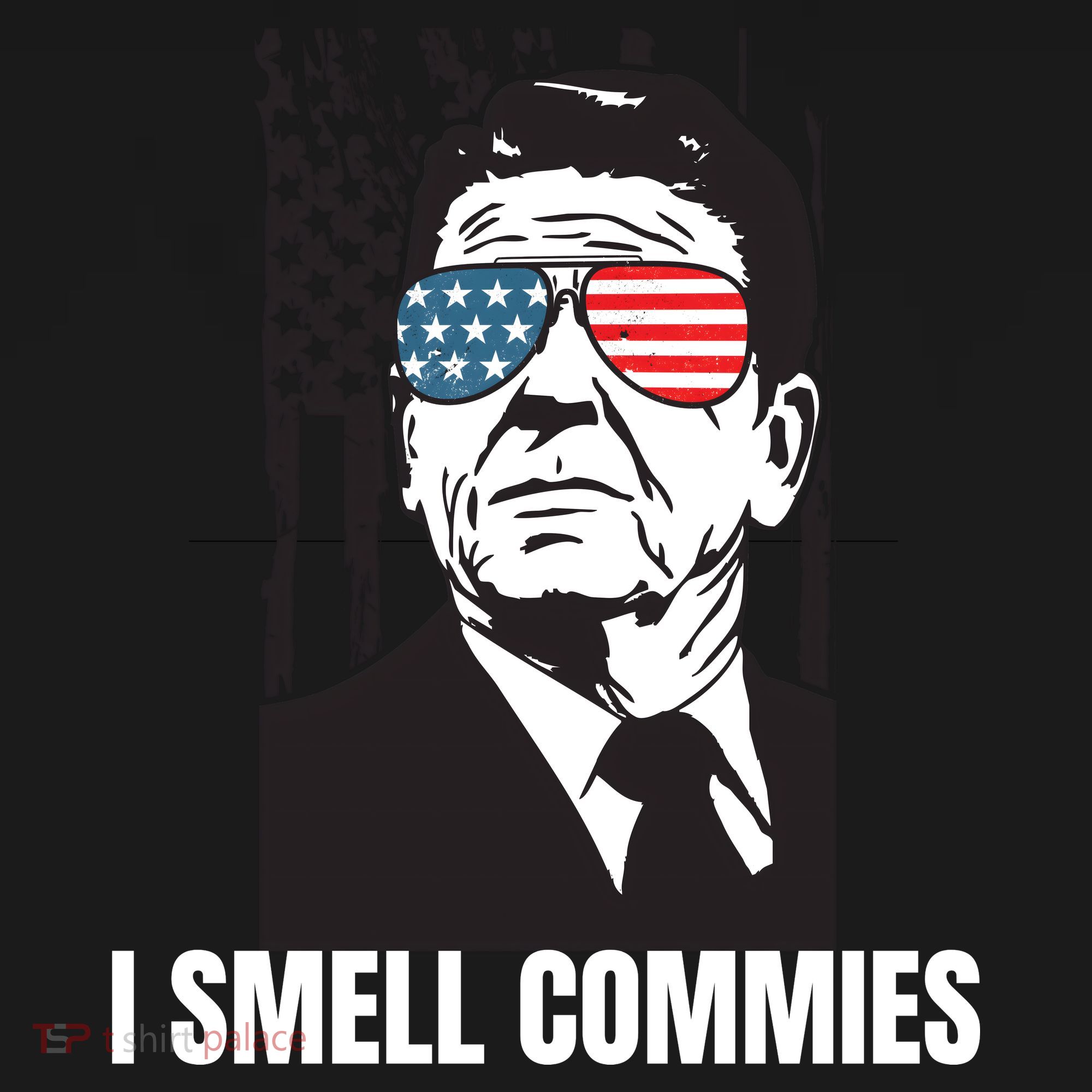 Ronald Reagan President I Smell Commies, Political Humor Coaster