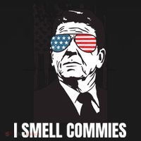 Ronald Reagan President I Smell Commies, Political Humor Women's Tank Top thumb 5