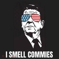 Ronald Reagan President I Smell Commies, Political Humor Golf Towel thumb 3