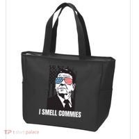 Ronald Reagan President I Smell Commies, Political Humor Tote Bag thumb 3