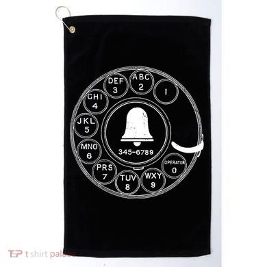 Retro Rotary Phone Dial Golf Towel