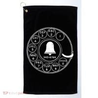 Retro Rotary Phone Dial Golf Towel thumb 0