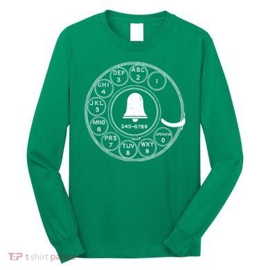 Retro Rotary Phone Dial Long Sleeve Shirt
