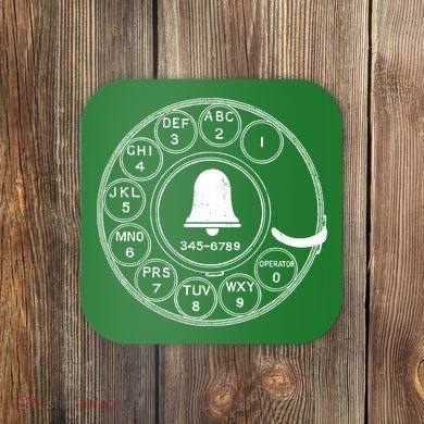 Retro Rotary Phone Dial Coaster