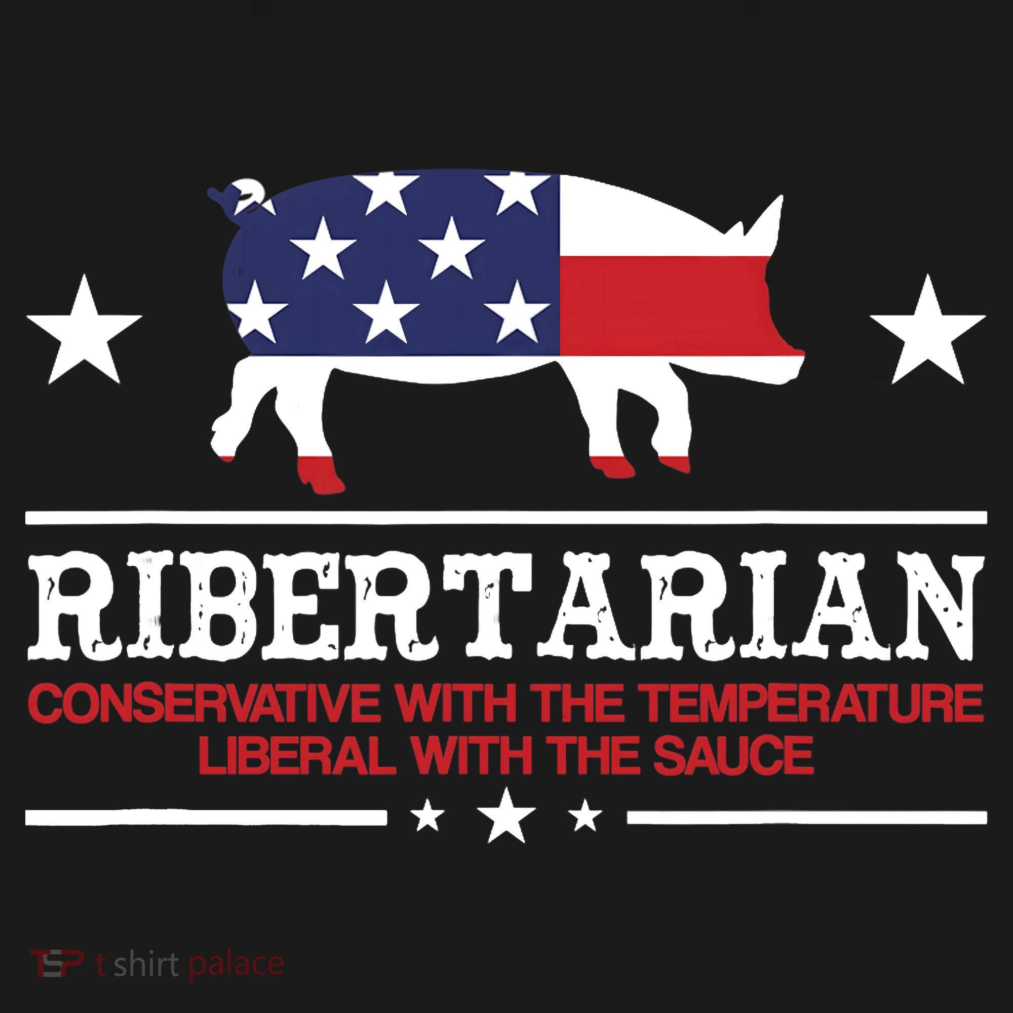Ribertarian Ribs Pig Patriot Grilling Smoker Grill Funny BBQ Backpack