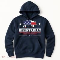 Ribertarian Ribs Pig Patriot Grilling Smoker Grill Funny BBQ Hoodie thumb 0