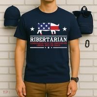 Ribertarian Ribs Pig Patriot Grilling Smoker Grill Funny BBQ T-Shirt thumb 6