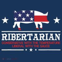 Ribertarian Ribs Pig Patriot Grilling Smoker Grill Funny BBQ Mousepad thumb 1