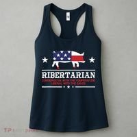 Ribertarian Ribs Pig Patriot Grilling Smoker Grill Funny BBQ Women's Tank Top thumb 3