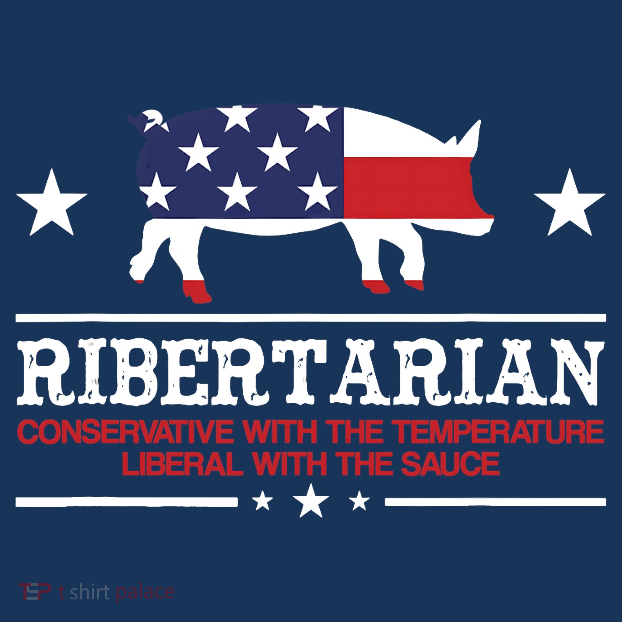 Ribertarian Ribs Pig Patriot Grilling Smoker Grill Funny BBQ Baby Bodysuit
