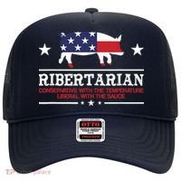 Ribertarian Ribs Pig Patriot Grilling Smoker Grill Funny BBQ Hat thumb 0