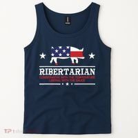Ribertarian Ribs Pig Patriot Grilling Smoker Grill Funny BBQ Tank Top thumb 2