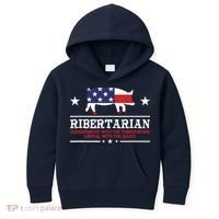 Ribertarian Ribs Pig Patriot Grilling Smoker Grill Funny BBQ Kids Hoodie thumb 0