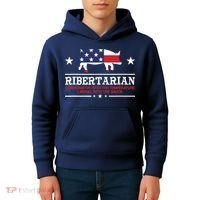 Ribertarian Ribs Pig Patriot Grilling Smoker Grill Funny BBQ Kids Hoodie thumb 4
