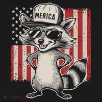 Redneck Raccoon Patriotic White Trash Party Attire Hillbilly Gift Women's Hoodie thumb 2
