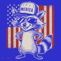 Redneck Raccoon Patriotic White Trash Party Attire Hillbilly Gift Apron thumb 3