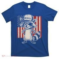 Redneck Raccoon Patriotic White Trash Party Attire Hillbilly Gift T-Shirt thumb 0