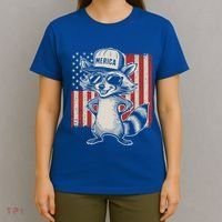 Redneck Raccoon Patriotic White Trash Party Attire Hillbilly Gift T-Shirt thumb 4