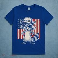 Redneck Raccoon Patriotic White Trash Party Attire Hillbilly Gift T-Shirt thumb 5