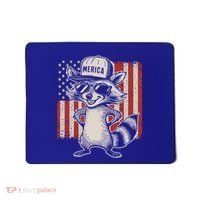 Redneck Raccoon Patriotic White Trash Party Attire Hillbilly Gift Mousepad thumb 0