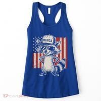 Redneck Raccoon Patriotic White Trash Party Attire Hillbilly Gift Women's Tank Top thumb 0
