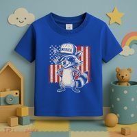 Redneck Raccoon Patriotic White Trash Party Attire Hillbilly Gift Toddler T-Shirt thumb 3
